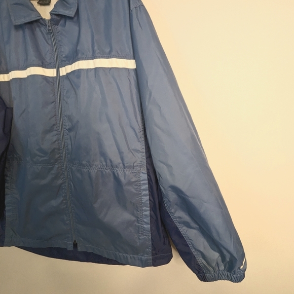 Men's Vintage Y2K Nike Full Zip Lined Windbreaker Track Jacket Size Large Blue - Picture 2 of 9